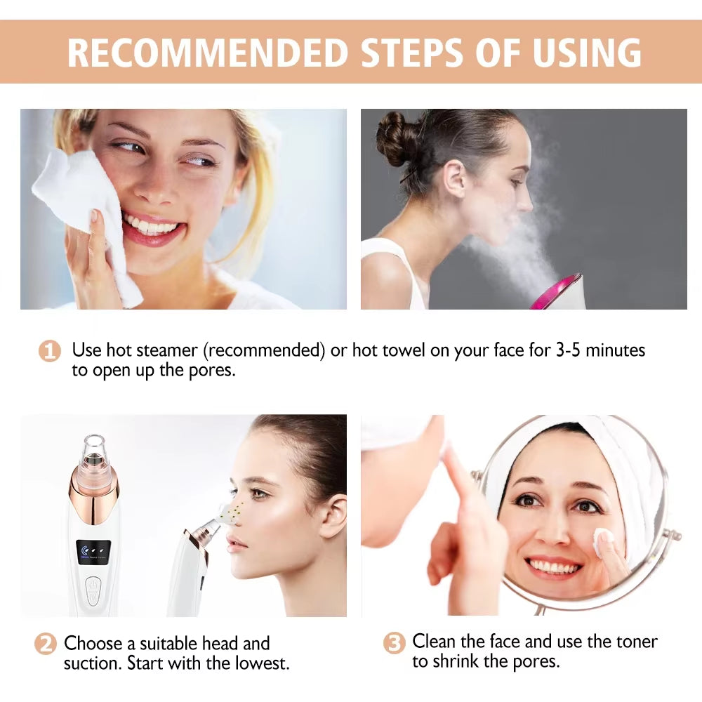Electric Blackhead Remover Vacuum and Pore Cleaner