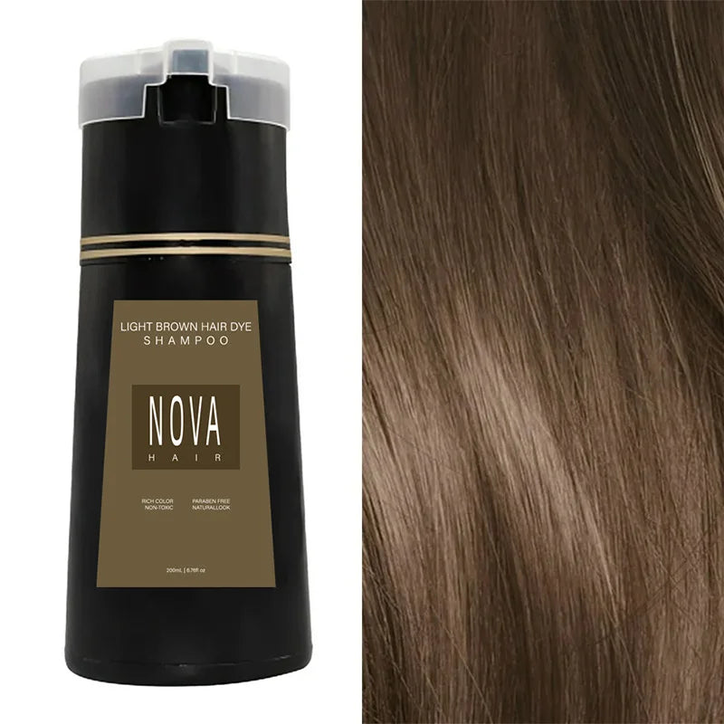 Nova Natural Moisturizing Hair Dye Fluffy Oil Control Smooth Shampoo 3 in 1 Effective Coverage White Hair Dye Hair Care Products