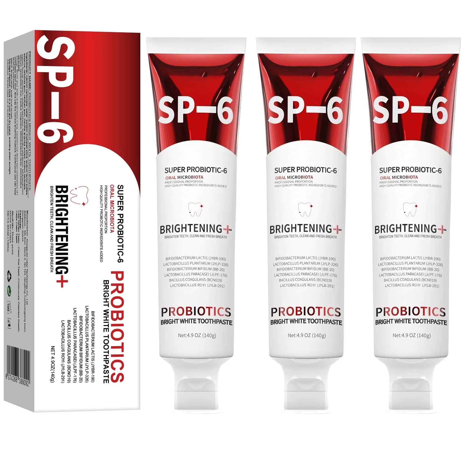 140G SP-6 Probiotic Toothpaste Whitening Tooth Remove Plaque Prevent Dental Caries Oral Hygiene Clean Fresh Breath Gum Oral Care