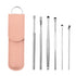 6Pcs/Set Ear Cleaner Ear Wax Pickers Stainless Steel Earpick Wax Remover Piercing Kit Earwax Curette Spoon Care Ear Clean Tools