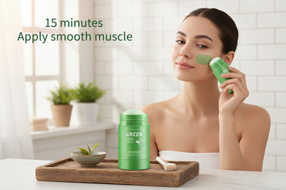Green Tea Facial Cleansing Stick Mask for Pore Minimization