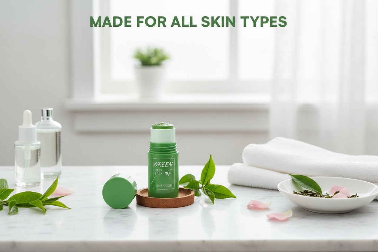 Green Tea Facial Cleansing Stick Mask for Pore Minimization and Deep Blackhead Removal, 40G