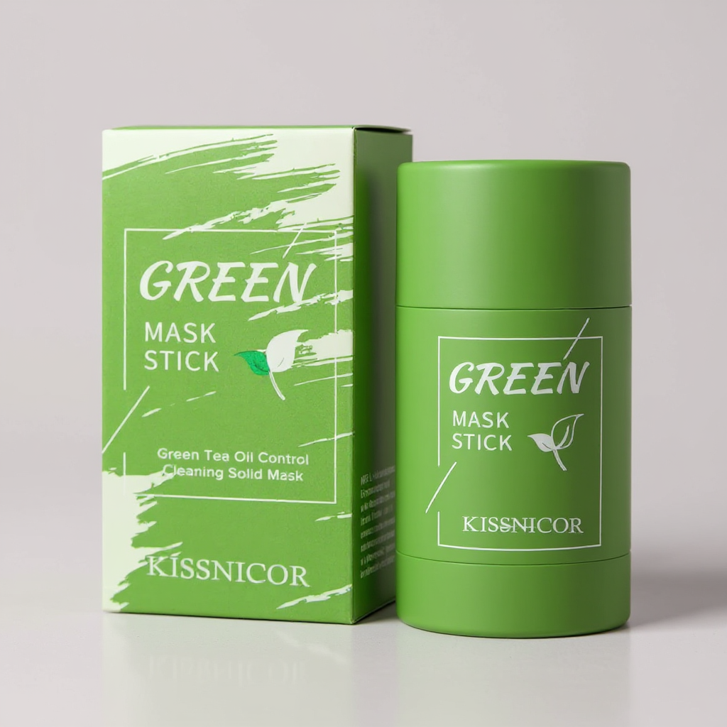 Green Tea Facial Cleansing Stick Mask for Pore Minimization and Deep Blackhead Removal, 40G
