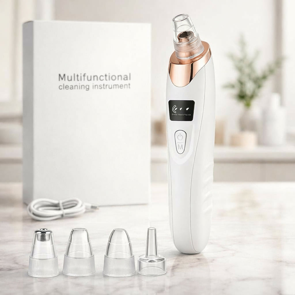 Electric Blackhead Remover Vacuum and Pore Cleaner - Rechargeable Facial Acne Removal Tool