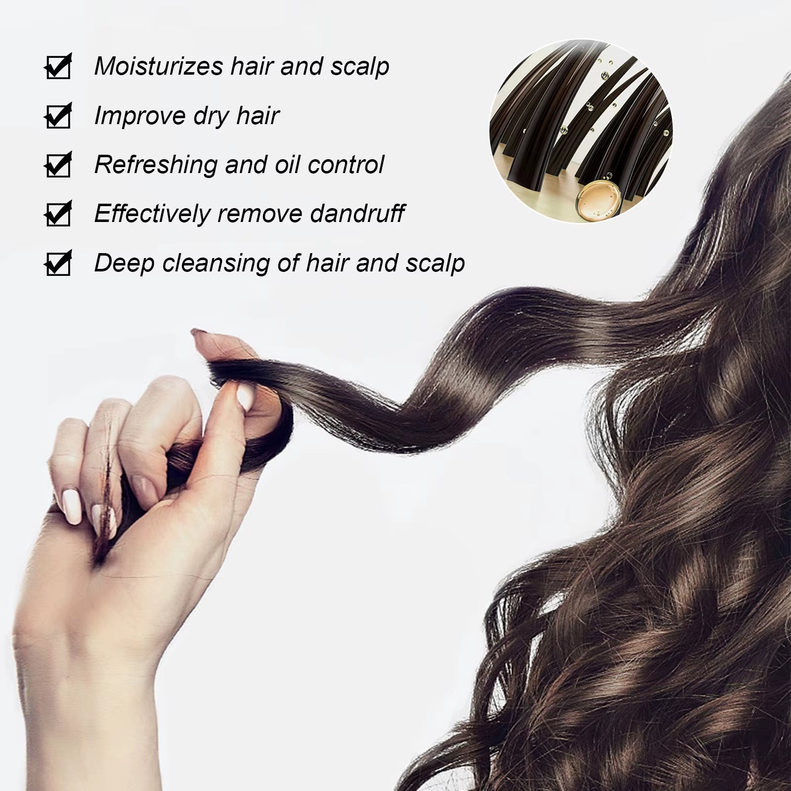 Scalp Cleansing Shampoo anti Hair Loss Itch Remove Dandruff Oil Control Repair Moisturizing Root Treatment Hair Growth Shampoo