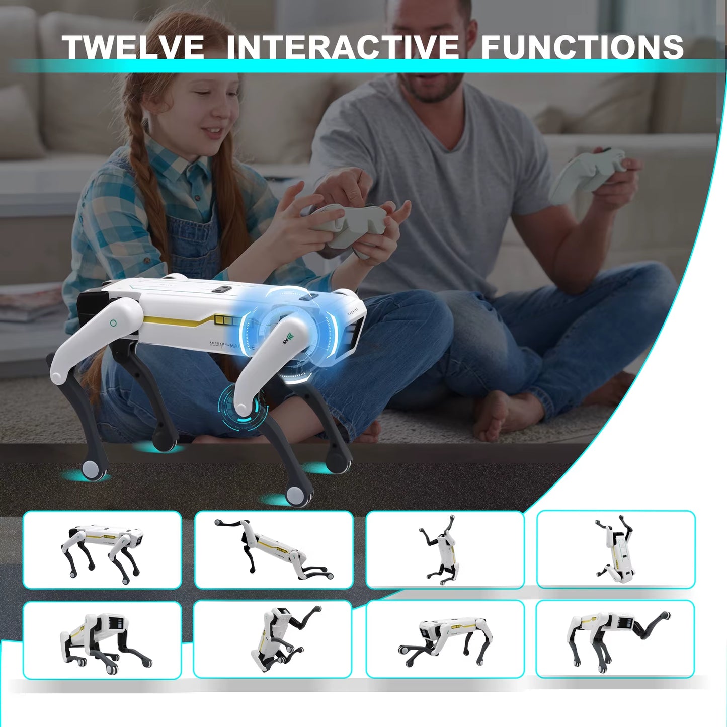 Meet Your New Best Friend: Intelligent AI Remote Control Robot Dog with Voice Dialogue, Singing, and Dancing Features for Kids!