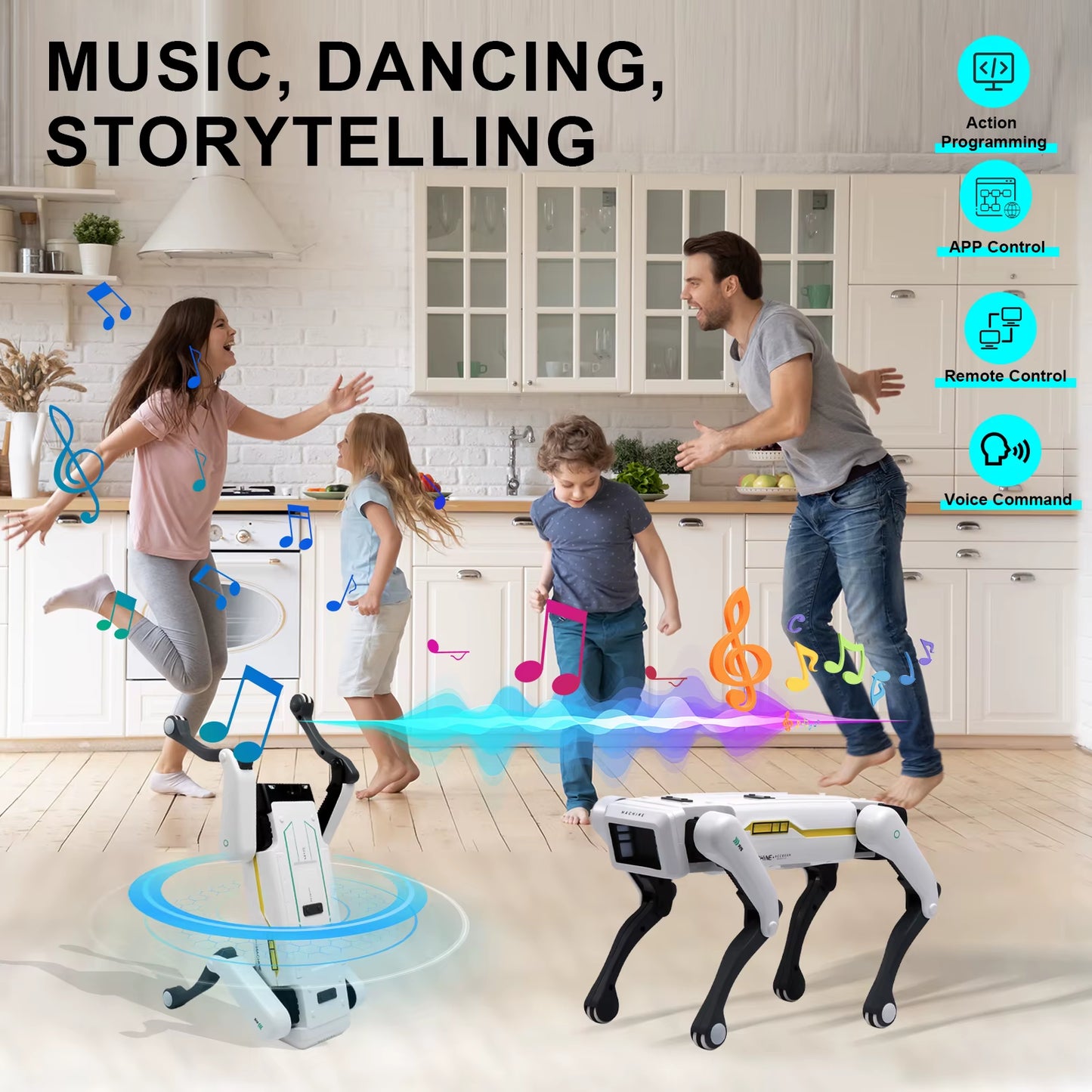 Meet Your New Best Friend: Intelligent AI Remote Control Robot Dog with Voice Dialogue, Singing, and Dancing Features for Kids!