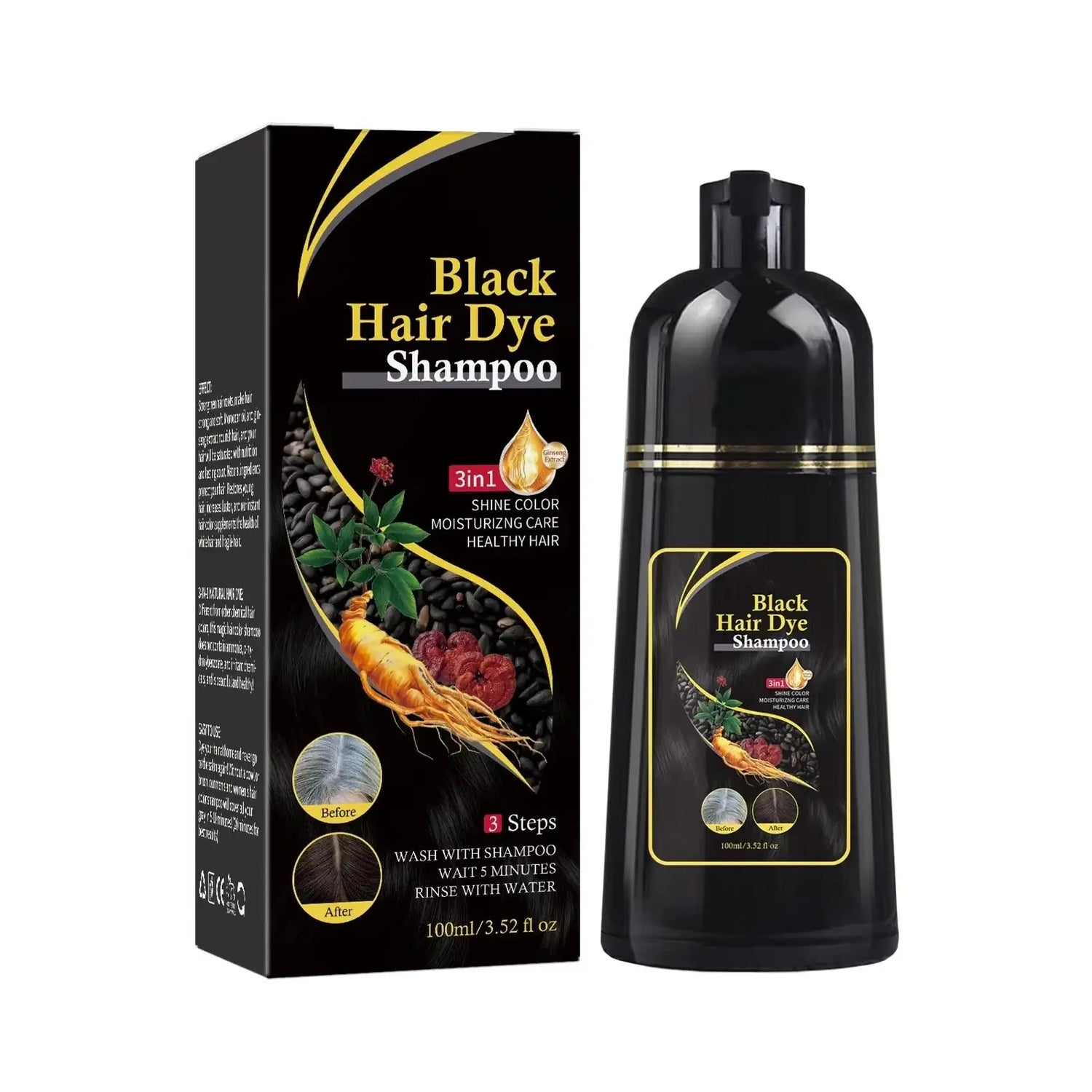 Nova Natural Moisturizing Hair Dye Fluffy Oil Control Smooth Shampoo 3 in 1 Effective Coverage White Hair Dye Hair Care Products